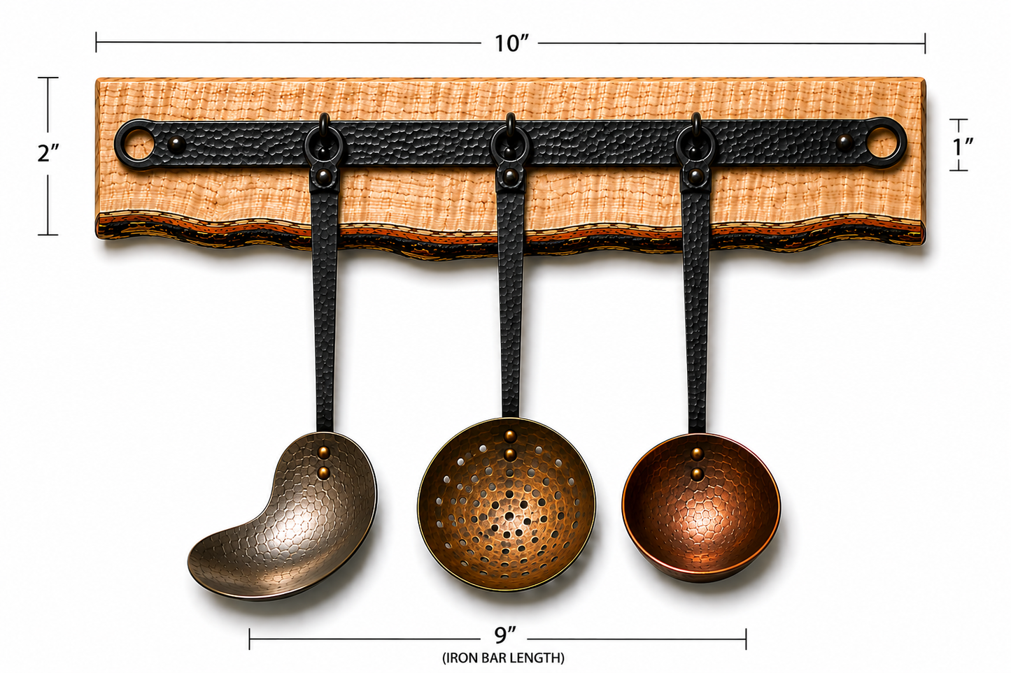 custom order wood adapter for clients utensil rack